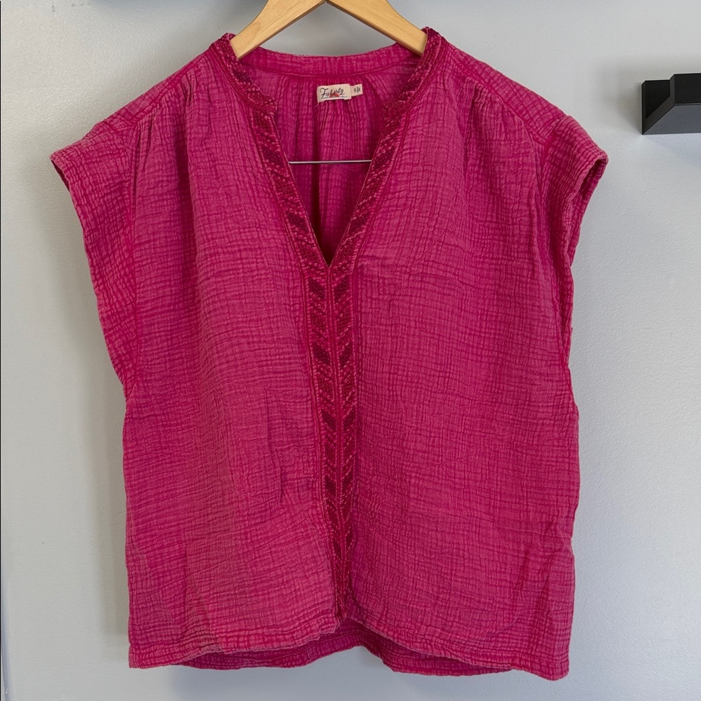 Faherty Lucia Top in Granita Pink